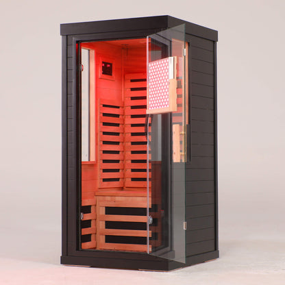 Aurelo 2-Person Low EMF Indoor Infrared Sauna With Red Light Therapy (SAK37542)