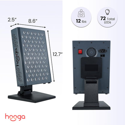 Red Light Therapy Panel Device – 630Nm 660Nm 810Nm 850Nm Red & near Infrared Light Therapy, LED Light Therapy Lamp, 72 Quad Chip Leds, Adjustable Brightness, Pulse Mode – ULTRA360