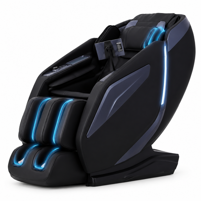 4D Massage Chair: Full Body Zero Gravity Massage Chair Full Body SL Track Chair Massage Black