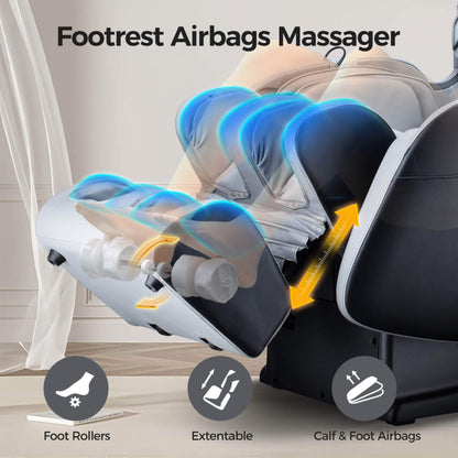 Bosscare Full-Body 3D Zero-Gravity Shiatsu Recline Massage Chair With Waist Heating (SAK37215)