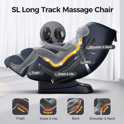 Bosscare Full-Body 3D Zero-Gravity Shiatsu Recline Massage Chair With Waist Heating (SAK37215)