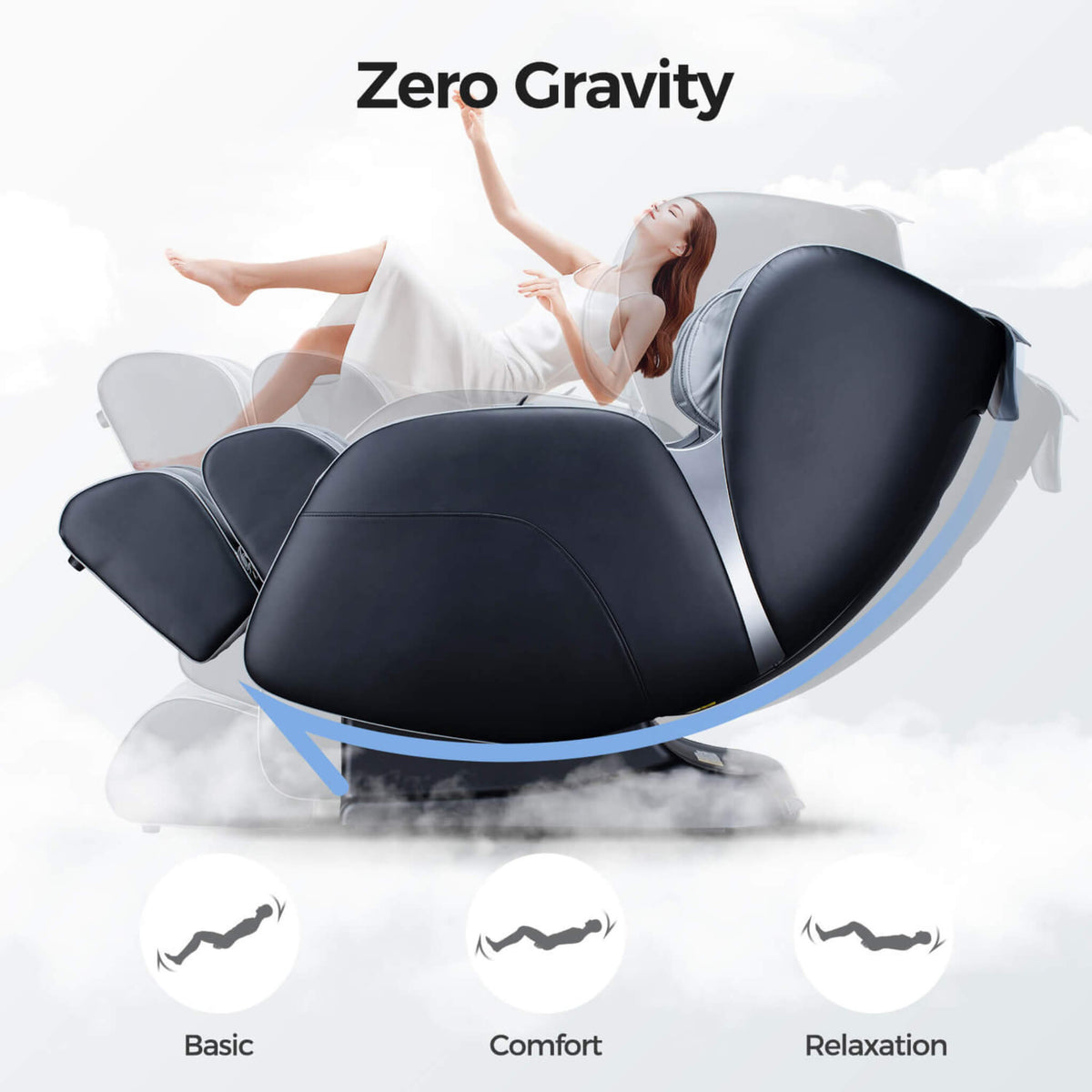 Bosscare Full-Body 3D Zero-Gravity Shiatsu Recline Massage Chair With Waist Heating (SAK37215)